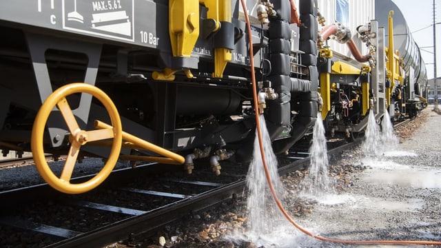 Heisswasserspritzzug der SBB. Heisswasserspritzzug der SBB.