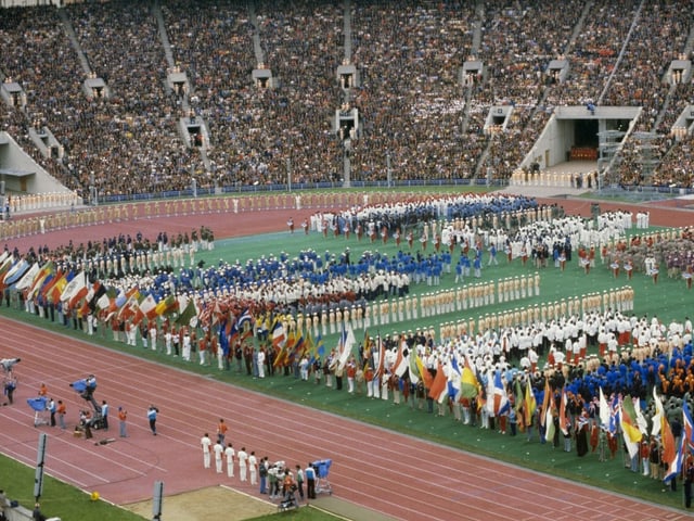 Einmarsch 1980 in Moskau.