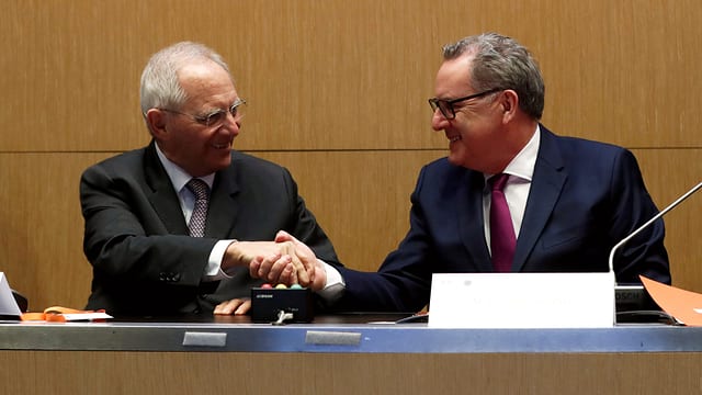 Schäuble und Ferrand. Schäuble und Ferrand.