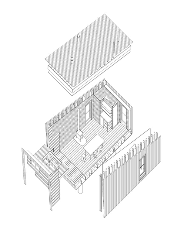 Architekturzeichnung eines kleinen Hauses. Architekturzeichnung eines kleinen Hauses.