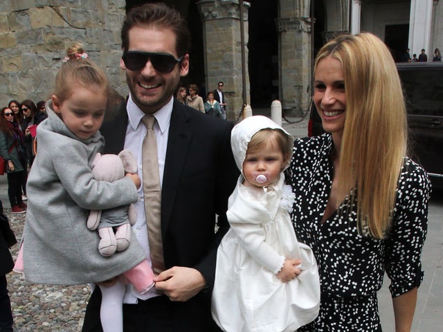 Michelle Hunziker mit ihren beiden Töchtern und Tomaso Trussardi. Michelle Hunziker mit ihren beiden Töchtern und Tomaso Trussardi.