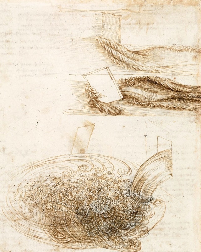 Skizzen von da Vinci: Wellen und Wasser Skizzen von da Vinci: Wellen und Wasser
