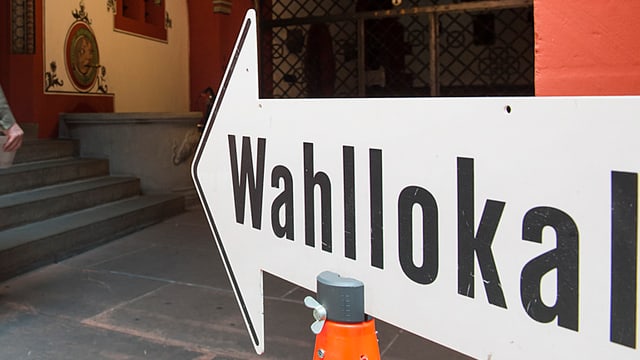 Schild Wahllokal Schild Wahllokal