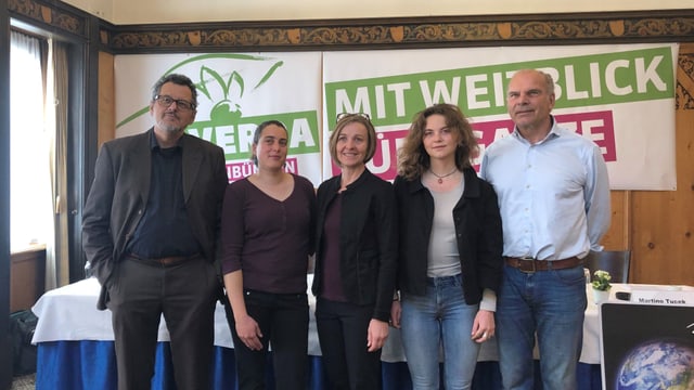 ils 5 candidats da La Verda. ils 5 candidats da La Verda.