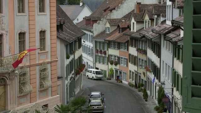 Eine Strasse in der Altstadt von Bischofszell. Eine Strasse in der Altstadt von Bischofszell.