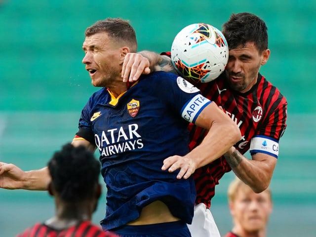 Edin Dzeko Alessio Romagnoli