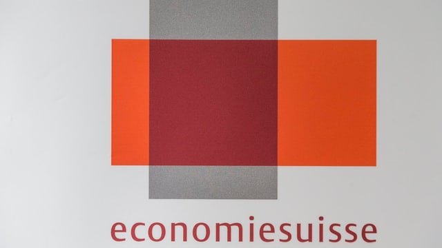 Logo der Economiesuisse. Logo der Economiesuisse.