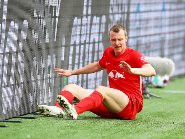 Leipzig, hier mit Lukas Klostermann, unterlag Dortmund.