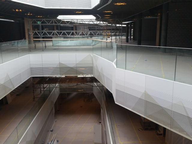 Baustelle im Innern des Shoppingcenters.