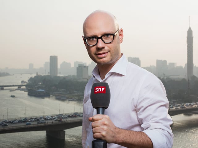 Für SRF im Ausland unterwegs: Korrespondent Pascal Weber in Kairo. Für SRF im Ausland unterwegs: Korrespondent Pascal Weber in Kairo.