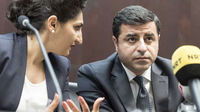 Sibel Arslan und Selahattin Demirtas Sibel Arslan und Selahattin Demirtas