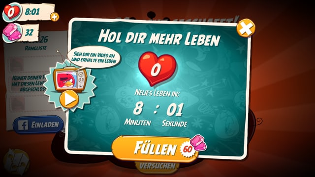 30 Minuten oder 60 Edelsteine. 30 Minuten oder 60 Edelsteine.