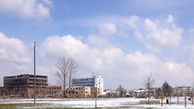 Neue Häuser im Eulachpark: Hier ist das neue Zentrum schon Wirklichkeit. Neue Häuser im Eulachpark: Hier ist das neue Zentrum schon Wirklichkeit.
