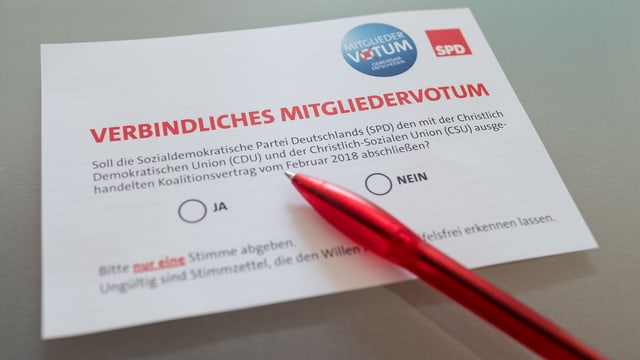 Der Abstimmungszettel. Der Abstimmungszettel.
