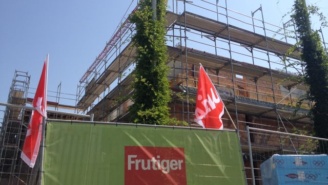Eine Baustelle in Sursee. Eine Baustelle in Sursee.