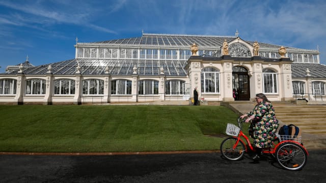 Ansicht der königlichen botanischen Gärten in Kew, im Südosten von London. Ansicht der königlichen botanischen Gärten in Kew, im Südosten von London.
