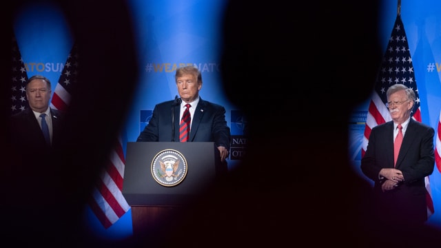 Mike Pompeo, Donald Trump, John Bolton Mike Pompeo, Donald Trump, John Bolton