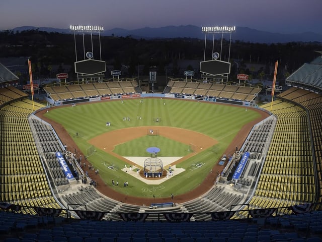 Das leere Stadion der Dodgers Das leere Stadion der Dodgers