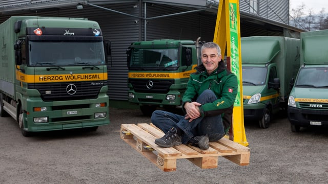 Transport-Unternehmer Adrian Herzog. Transport-Unternehmer Adrian Herzog.