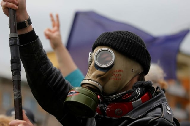 Demonstrant in Minsk, 31. Mai 2020. Demonstrant in Minsk, 31. Mai 2020.