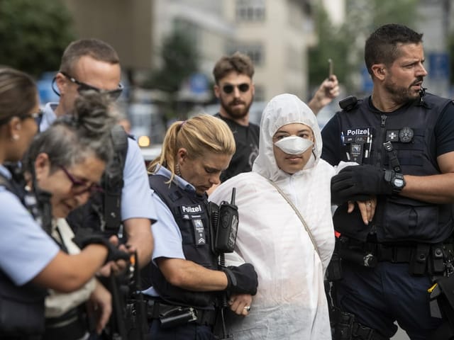 Polizeieinsatz bei der Aktion