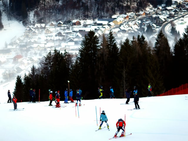 Luftaufnahme von Kranjska Gora. Luftaufnahme von Kranjska Gora.