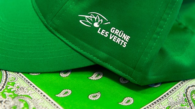 Grüner Hut mit Aufschrift "Grüne - Les Verts" Grüner Hut mit Aufschrift "Grüne - Les Verts"