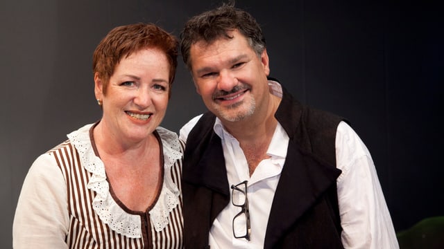 Riccardo und Elisabeth Lozza im Kostüm. Riccardo und Elisabeth Lozza im Kostüm.