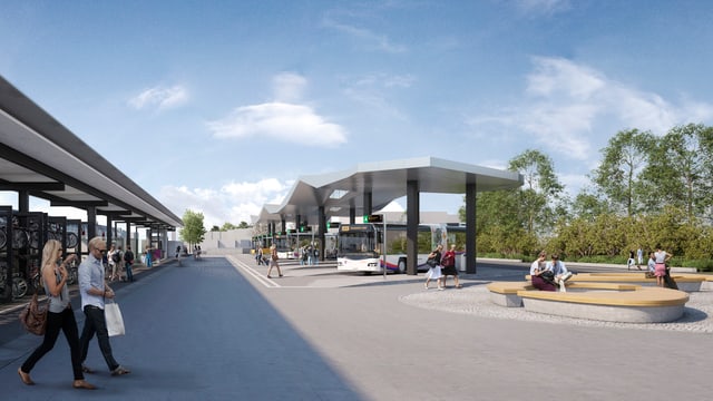 Visualisierung Bahnhofplatz Wohlen Visualisierung Bahnhofplatz Wohlen