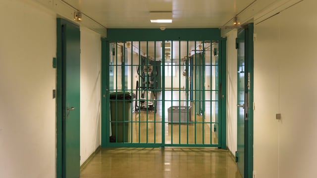 Gittertor im Ausschaffungsgefängnis Zürich.