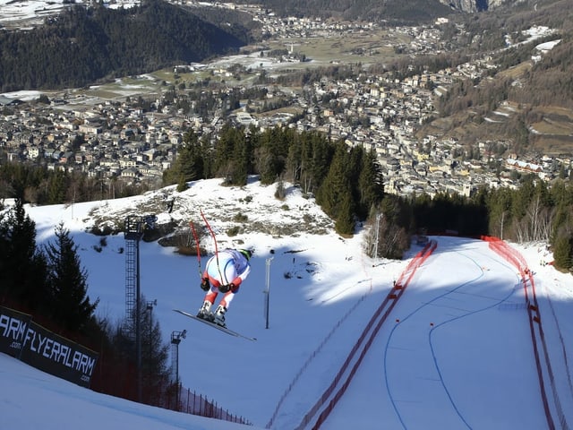 Beat Feuz im Training von Bormio. Beat Feuz im Training von Bormio.