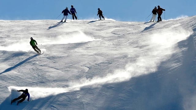 Eine Skipiste. Eine Skipiste.