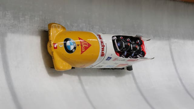 Rico Peter und seine Crew zeigten sich im Viererbob stark verbessert. Rico Peter und seine Crew zeigten sich im Viererbob stark verbessert.