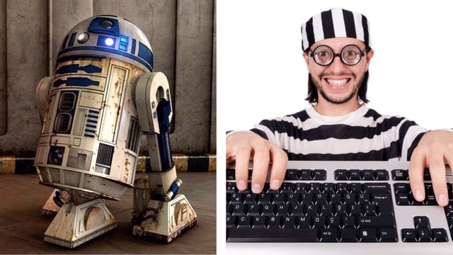 Collage: R7D2 und IT-Nerd Collage: R7D2 und IT-Nerd