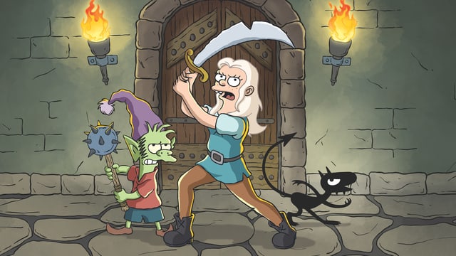 Elf Elfo, Prinzessin Bean und Dämon Luci: die Hauptfiguren von «Disenchantment» Elf Elfo, Prinzessin Bean und Dämon Luci: die Hauptfiguren von «Disenchantment»