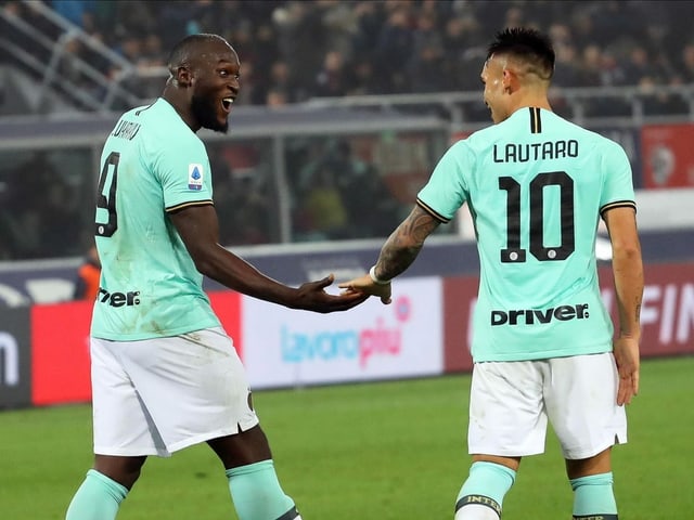 Inters Sturm-Duo Romelu Lukaku und Lautaro Martinez. Inters Sturm-Duo Romelu Lukaku und Lautaro Martinez.