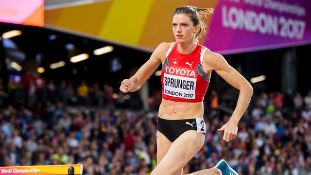 L'atleta svizra Lea Sprunger L'atleta svizra Lea Sprunger
