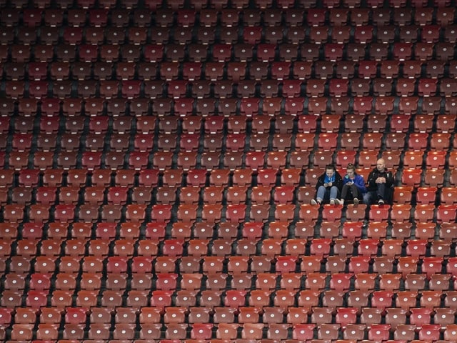 Einzelne Fans beim Spiel GC - Kriens am 14. Februar 2020. Einzelne Fans beim Spiel GC - Kriens am 14. Februar 2020.
