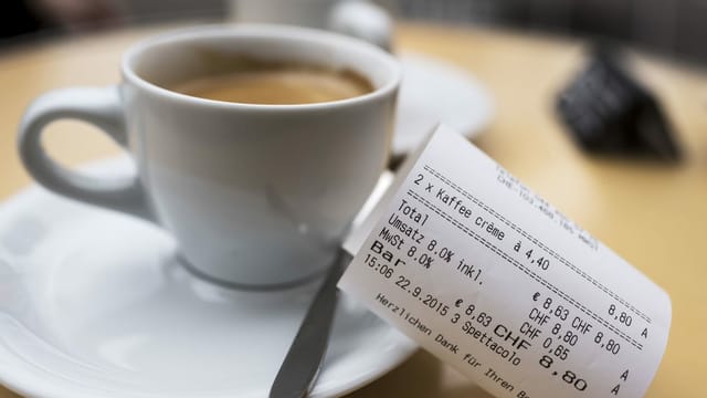 Kaffee mit Quittung Kaffee mit Quittung