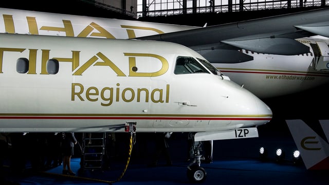 Flugzeuge von Ethiad Regional im Hangar Flugzeuge von Ethiad Regional im Hangar