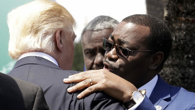Trump und Adesina Trump und Adesina