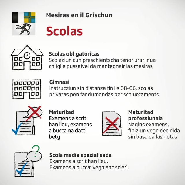 Ina grafica cun detagls davart las scolas. Ina grafica cun detagls davart las scolas.