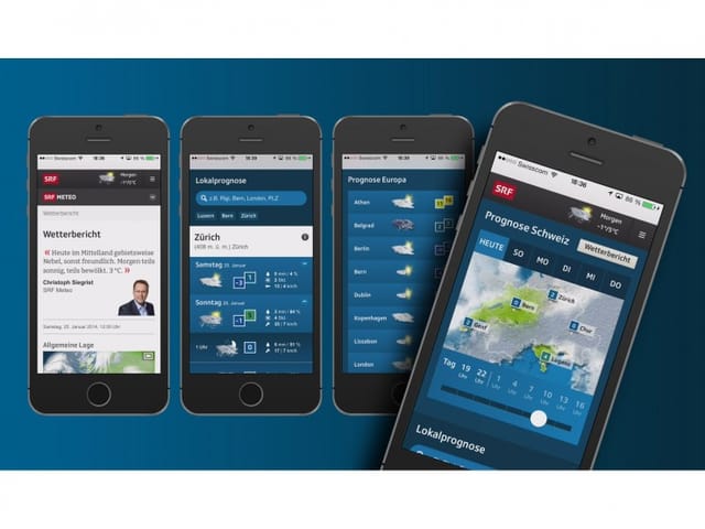 Screens von SRF Meteo