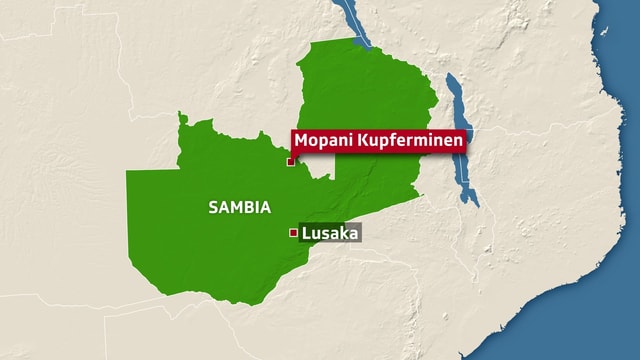 Karte von Sambia Karte von Sambia