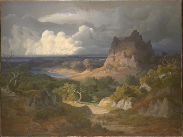 Landschaftsbild mit dramatischen Lichtverhältnissen und Wolken. Landschaftsbild mit dramatischen Lichtverhältnissen und Wolken.