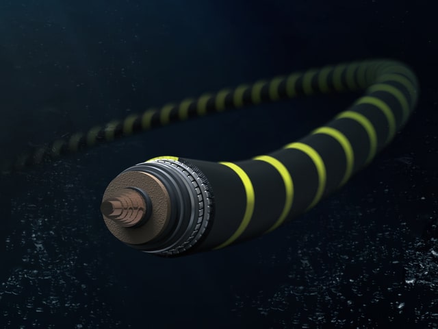 Eine Modellansicht eines Stromkabels. Eine Modellansicht eines Stromkabels.