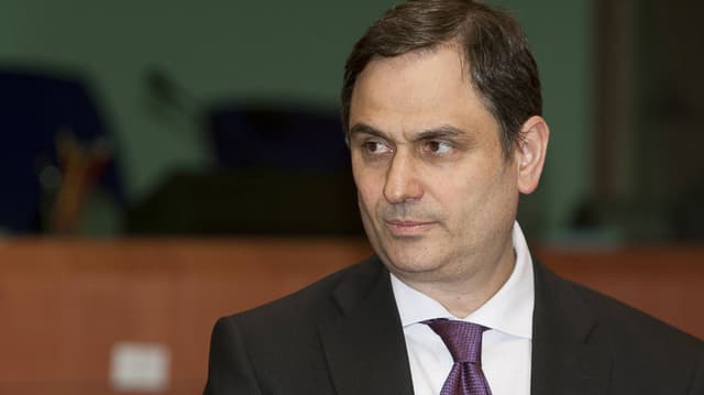 Eine Aufnahme des ehemaligen griechischen Finanzministers Filipos Sachinidis. Eine Aufnahme des ehemaligen griechischen Finanzministers Filipos Sachinidis.