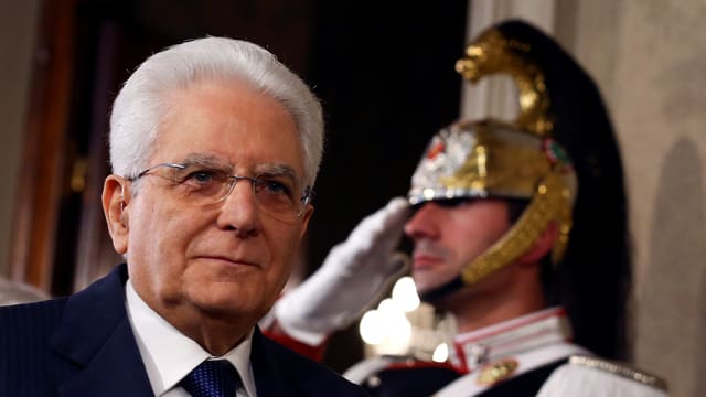 Italiens Staatspräsident Sergio Mattarella. Italiens Staatspräsident Sergio Mattarella.