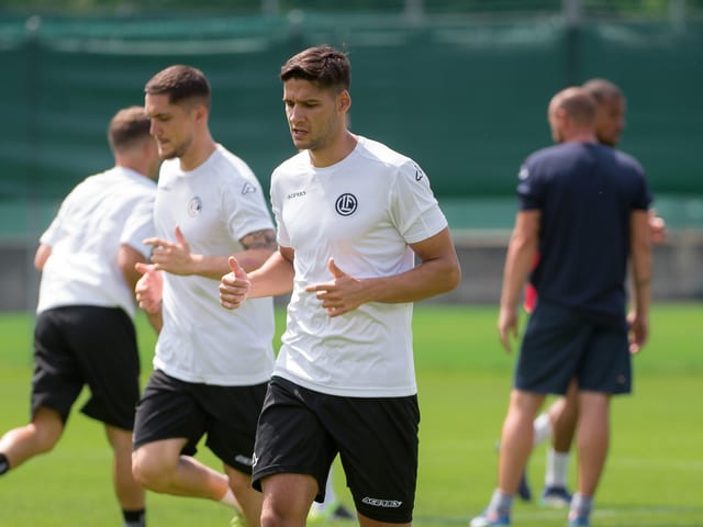 Akos Kecskes im Training mit Lugano. Akos Kecskes im Training mit Lugano.