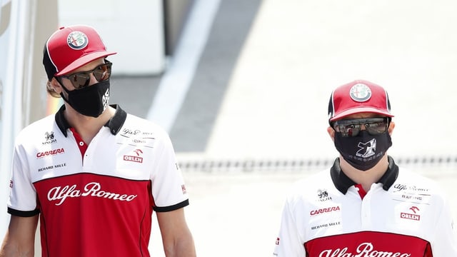 Antonio Giovinazzi und Kimi Raikkönen. Antonio Giovinazzi und Kimi Raikkönen.